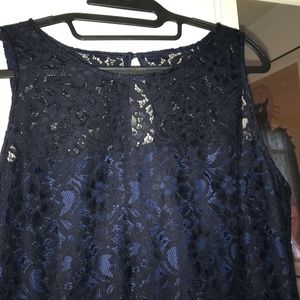 J Crew Lined Navy Lace Knee-Length  Sheath Dress- NWOT